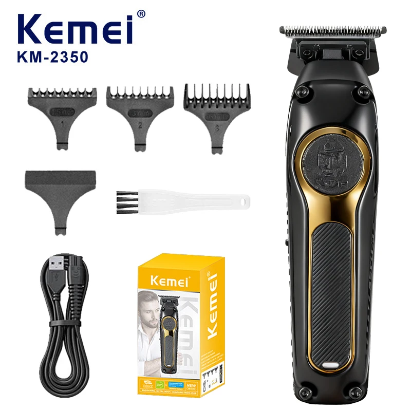 

kemei Usb Rechargeable Hair Clippers Dlc Blade Cordless Electric Hair Trimmer Men Barber KM-2350