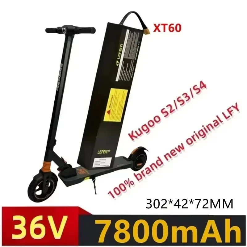 

Аккумулятор электрический LFY Kugoo S2/S3/S4, оригинал, 36 В, 100% мАч, пластик BMS, 7800, новый