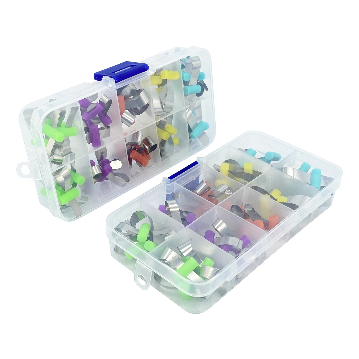 50pcs/Box Dental Orthodontic Forming Sheet Sectional Contoured Metal Matrices With Positioning  Dentist Accessory
