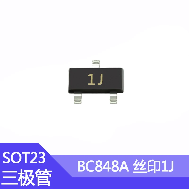 100pcs/lot Bc848a Smd Transistor Sot-23 Package Silk Screen 1j 0.1a/30v Npn Transistor