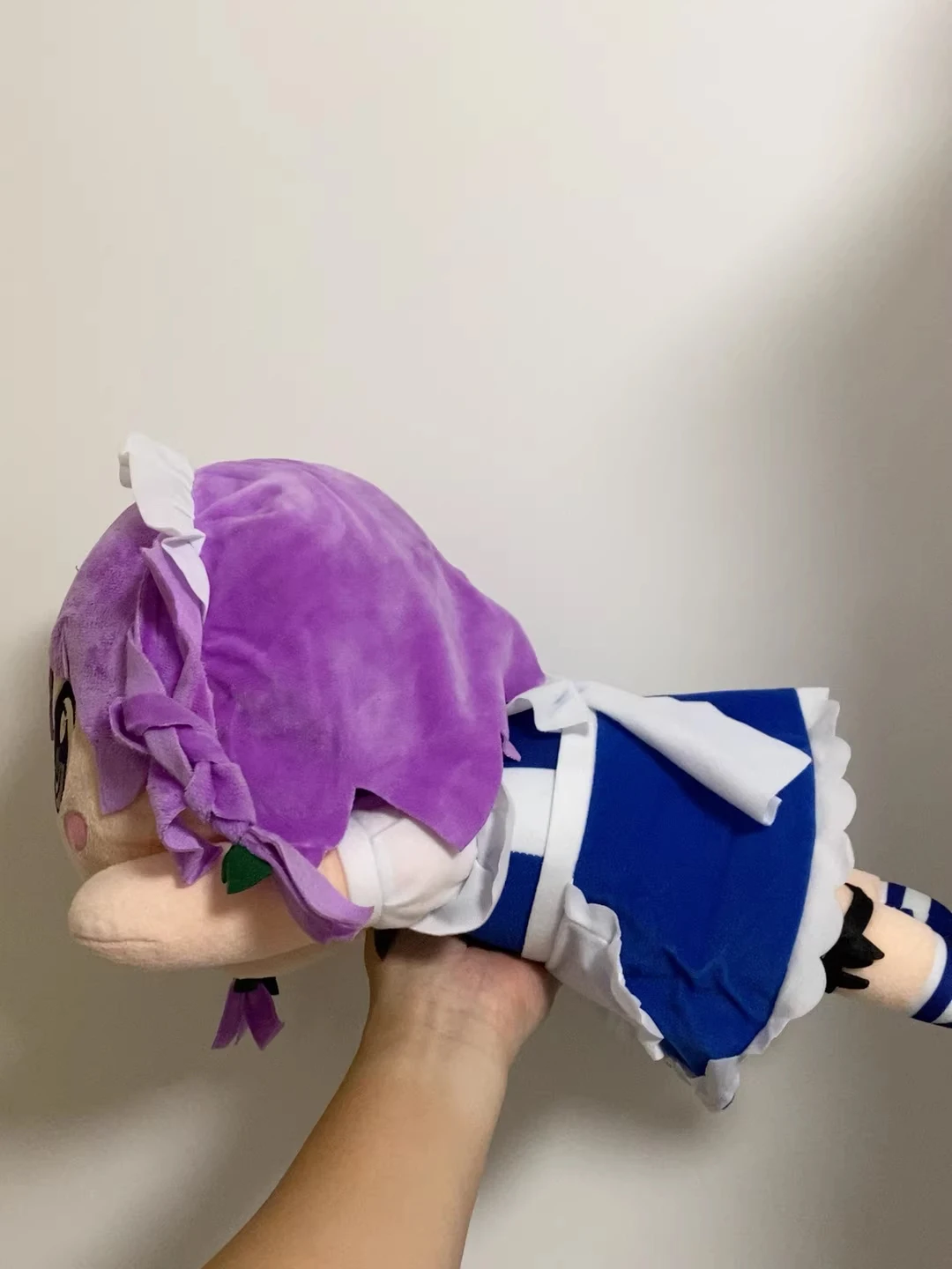 Cute Japan Anime Touhou Project Izayoi Sakuya Big Laying Down Plush Plushes Stuffed Pillow Cushion Doll Toy Kids Gifts 40cm