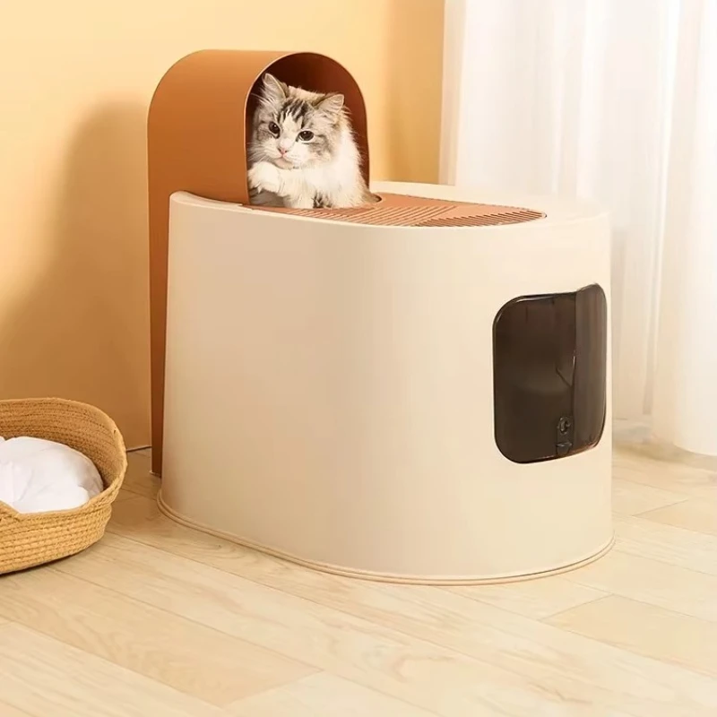 Castle For Cats Extra Large Training Litter Box Defecation Stainless Steel Jewelry Closed Litter Box Lettiera Gatto Pet Products