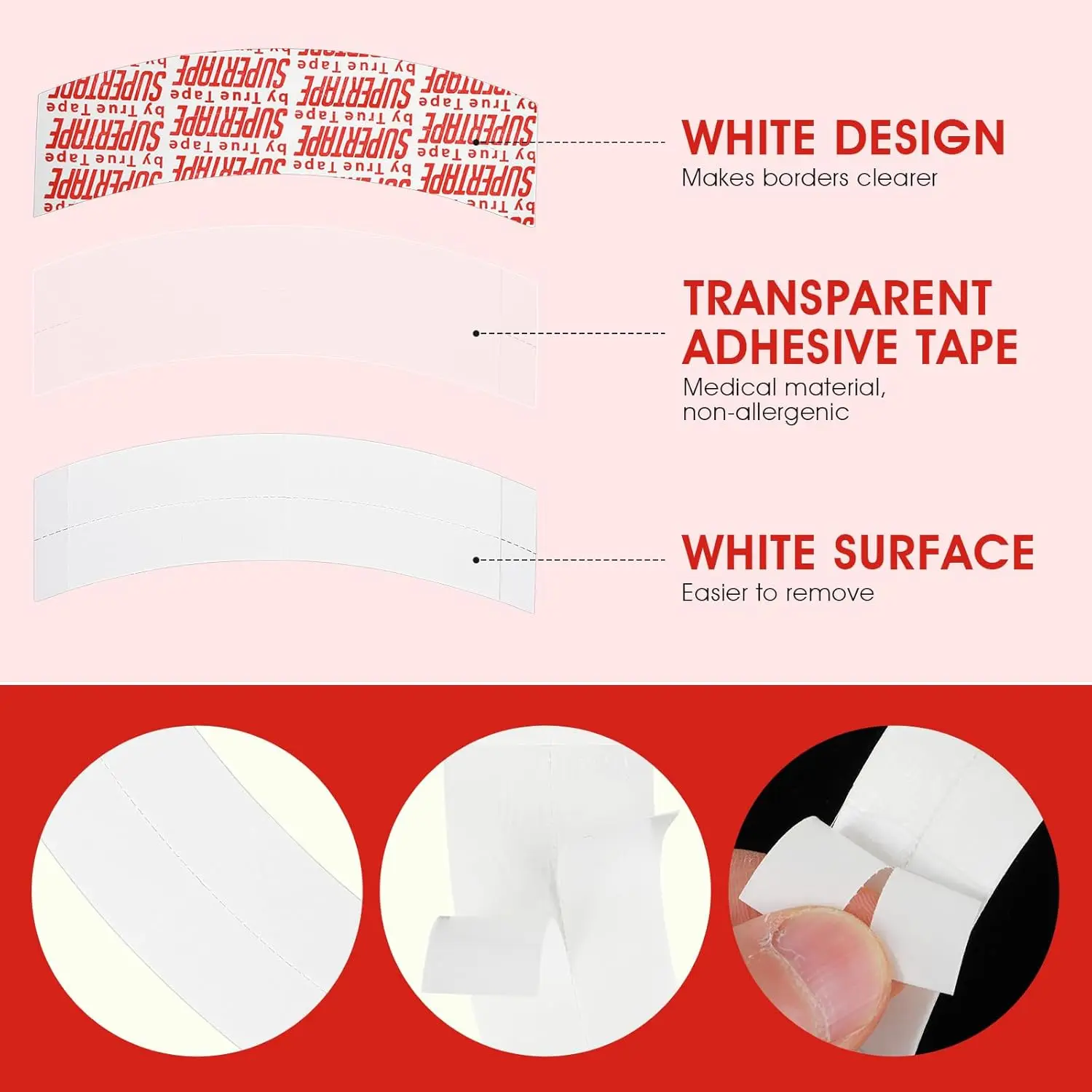 36pcs Waterproof Super Tape Lace Wig Toupee Replacement Super Strong Double Sided Adhesive Ultra Hold Front Glue Hair Extensions