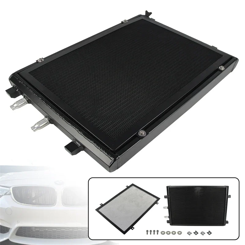Front Mount Heat Exchanger Radiator and Cover Upgrade for M2C M3 M4 F80 F82 F87 S55 2015 - 2019 Black/Silver