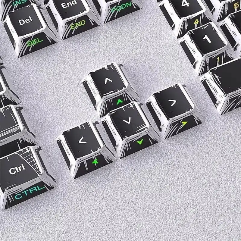 96BA Tastatur-Upgrades Tastenkappen 131 Tasten PBT Originalhöhe für mechanische Gaming-Tastatur – Detail 4