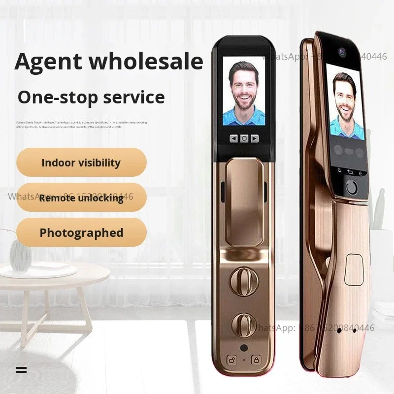 Anti-Theft Door Fingerprint Lock with Face Recognition Capture WiFi Enabled Tuya Smart & Smart Life Model M100RD