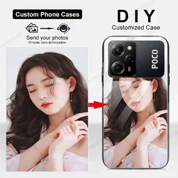 Custom Phone Case For POCO X6 Pro Neo M6 Pro 4G 5G F5 F6 Pro X5 X4 F3 M4 M3 X3 Personalized DIY Picture Glass Protection Cover