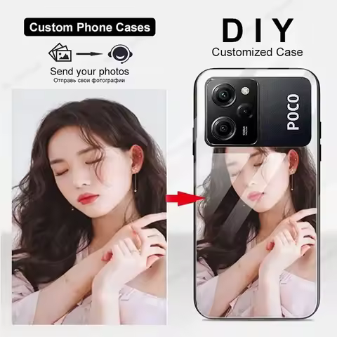 Custom Phone Case For POCO X6 Pro Neo M6 Pro 4G 5G F5 F6 Pro X5 X4 F3 M4 M3 X3 Personalized DIY Picture Glass Protection Cover