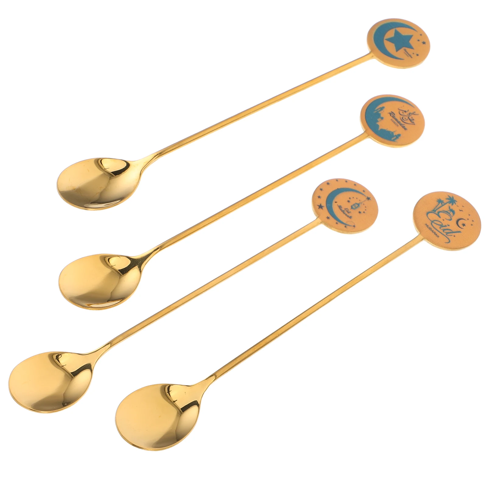 

4 Pcs Coffee Spoon Compact Tea Scoops Handle Spoons Supplies Dessert Convenient Honey Stirring Eid Mixing