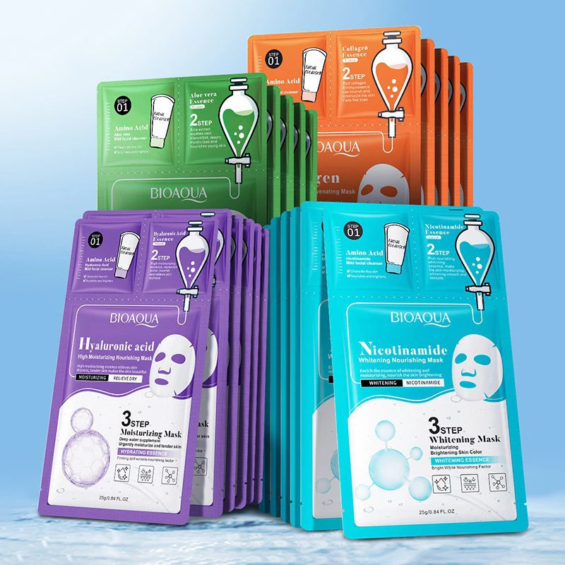 

8pcs Collagen Hyaluronic Acid Nourishing Rejuvenating Mask Anti-aging Soothing Moisturizing Repair Facial Mask Face Care