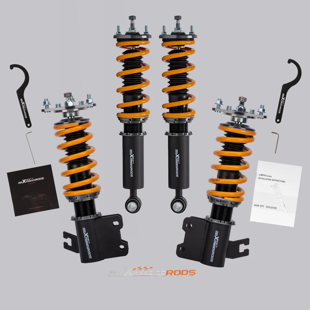 Maxpeedingrods COT6 Coilover Shock+Spring Damper Kit for Nissan S13 240SX 89-94 Coilovers Absorbers Lowering Suspension Kit