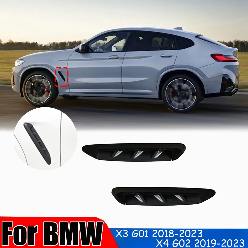 

For BMW X3 G01 2018-2023 X4 G02 2019-2023 51138064805 51138064806 Front Fender Air Vent Outlet Trim Cover Body Decoration Kit