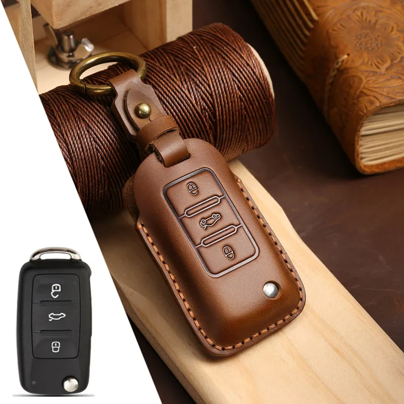 Car Key Case Cover Key Bag For Volkswagen VW Golf 3 4 5 6 mk4 mk6 Passat b5 b6 b7 b8 cc Polo Tiguan mk2 Touran Jetta 6 Bora mk6