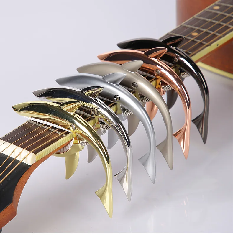 

1pc Metal Shark Guitar Capo Classic Electric Guitar Capo High Quality Zinc Alloy Clip Bass Guitar Accessories