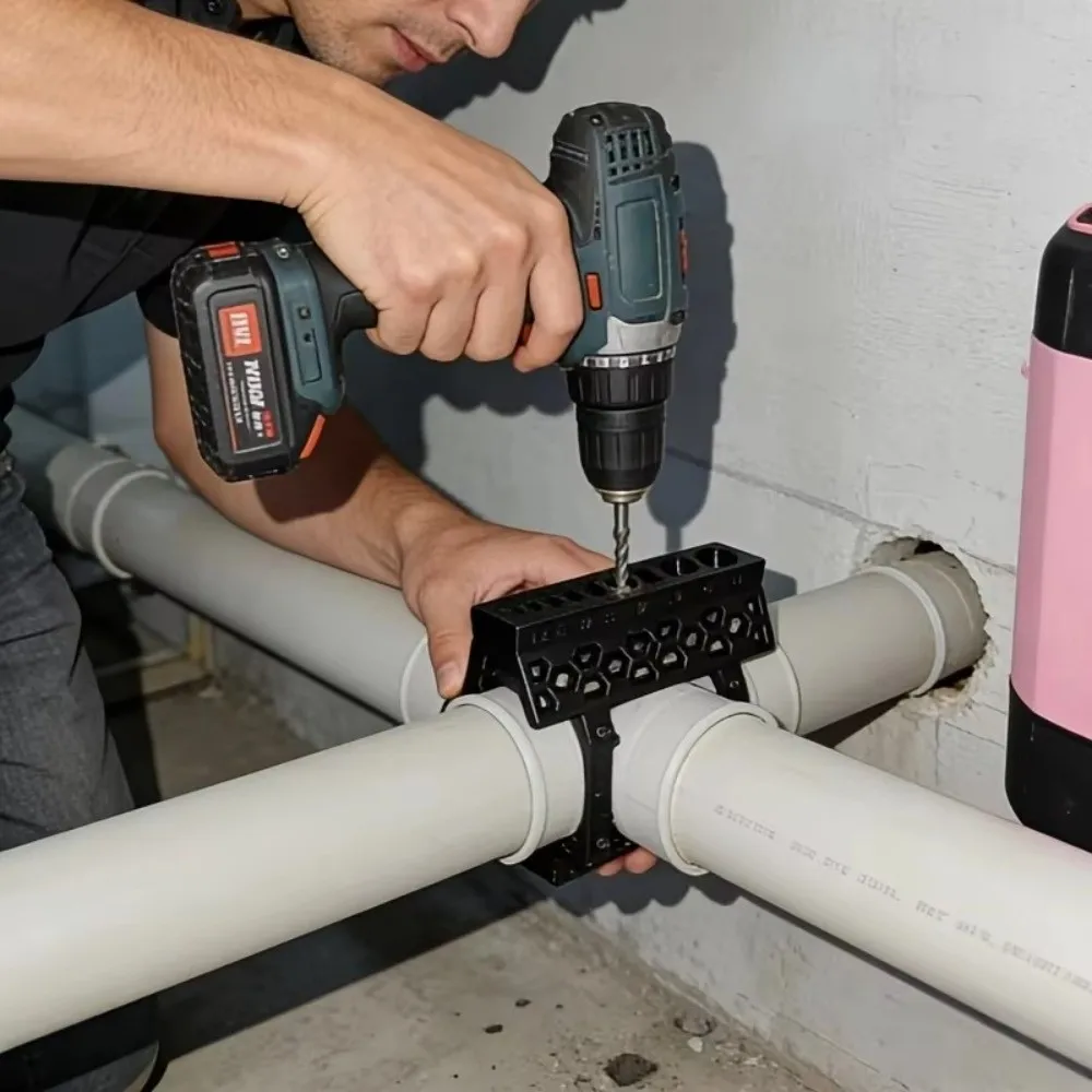 Safe 15mm 10-Hole Drill Bit Guide Non-Slip Accurate Drilling Auxiliary Drill Bit Firmly Fixed Drill Jig PVC Pipe