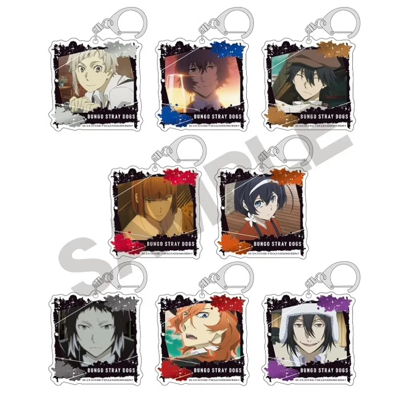 Game Akutagawa Nakajima Izumi Kyouka Nakahara Chuya Dazai Osamu Keychain Doll Anime Acrylic Keyring Pendant for Gift