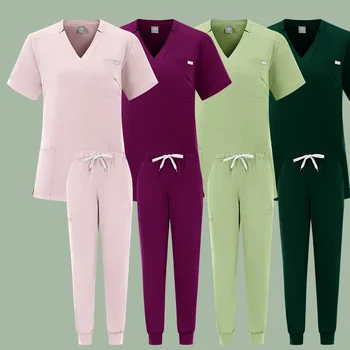 手術室の医療ユニフォームセット,病院の作業服,医療用品,歯科看護師の手術着,卸売