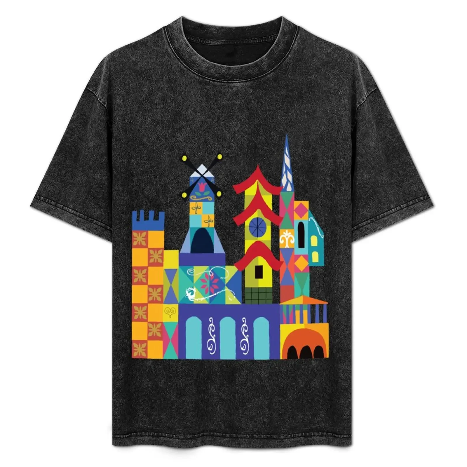 Mary Blair City Scapes T-Shirt summer top plus sizes Blouse T-shirt men