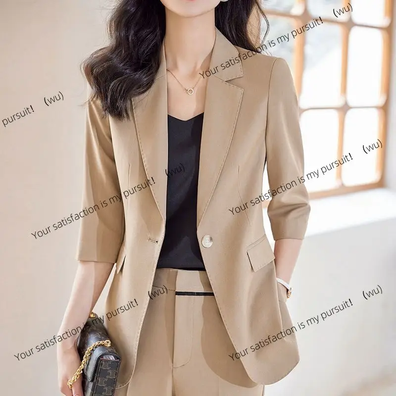 Women's fine overalls set, two-piece formal suit, coat, pants