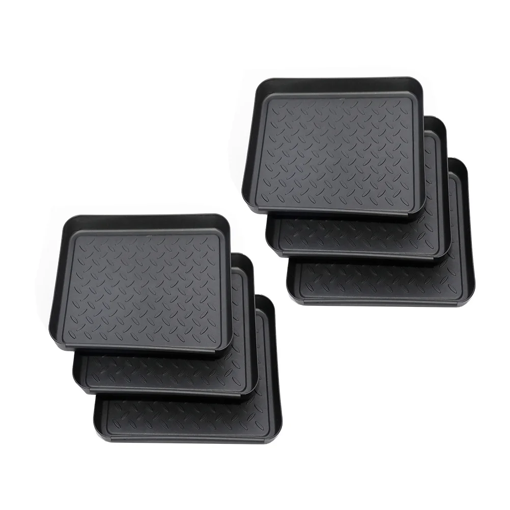 

6Pcs Sturdy Indoor Boots Tray Simple Hallway Shoes Organizer Potted Pad Multi-Use Shoes Boot Tray Potted Pad Plate