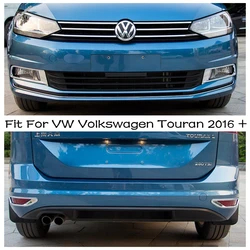 Chrome Front Rear Fog Lamp Light Cover Trim Foglight Foglamp Bezel Exterior Accessories ABS For VW Volkswagen Touran 2016 - 2022