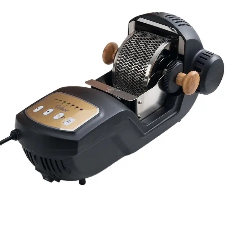 225g 1500w Hot Air Drum Automatic Coffee Bean Roaster 7gear Adjustment Food Grade Stainless Steel Basket