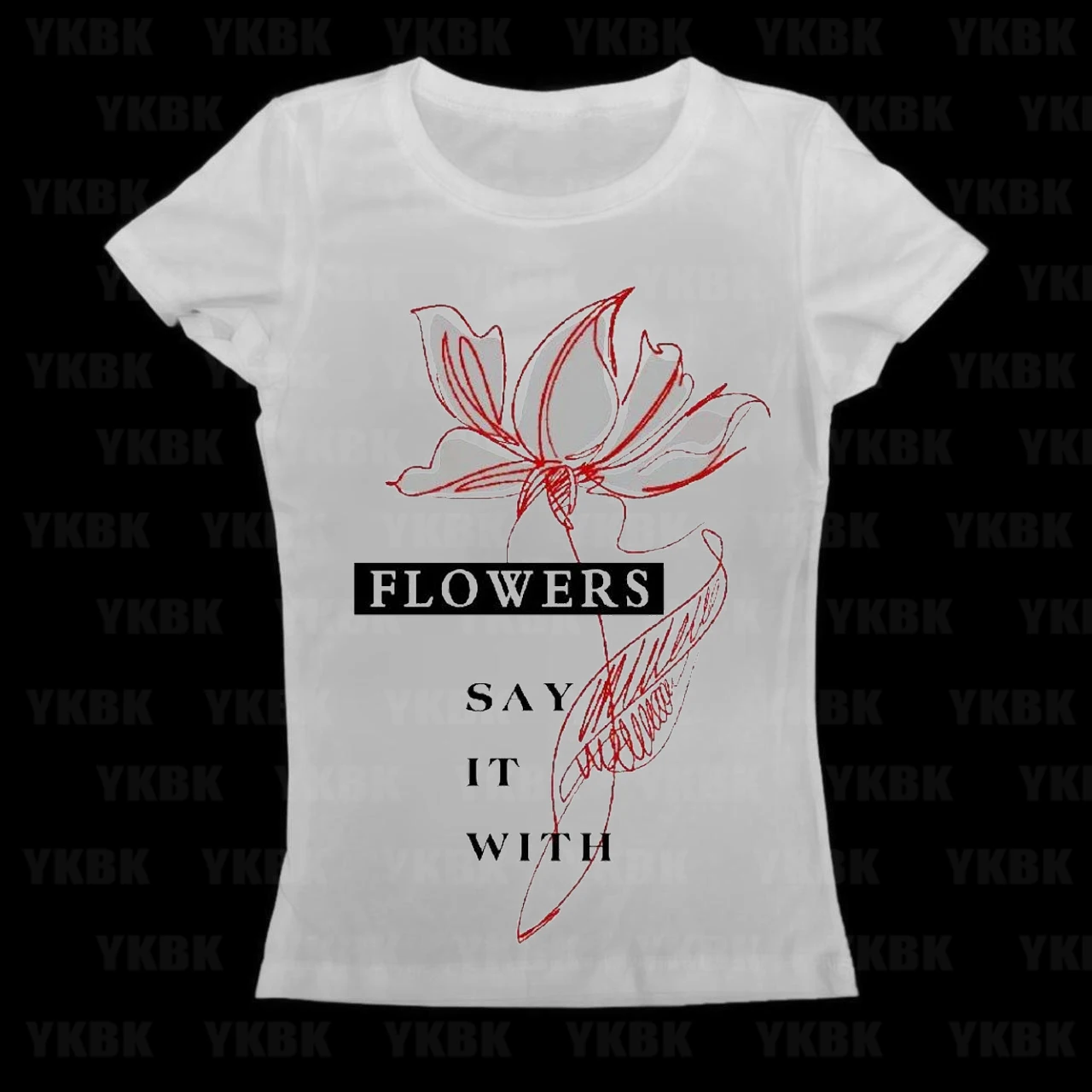 Harajuku Blumen 2000er Jahre Mädchen Kurzarm-Tops Vintage Damen Casual Streetwear Emo Mädchen T-Shirt Y2k Punk Gothic Anime Print