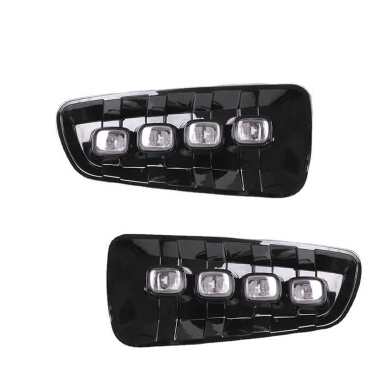 1Pair DRL LED Daytime Running Lights With Turn Signal Yellow Fog Lamp For Ford Raptor SVT F150 2009-2014