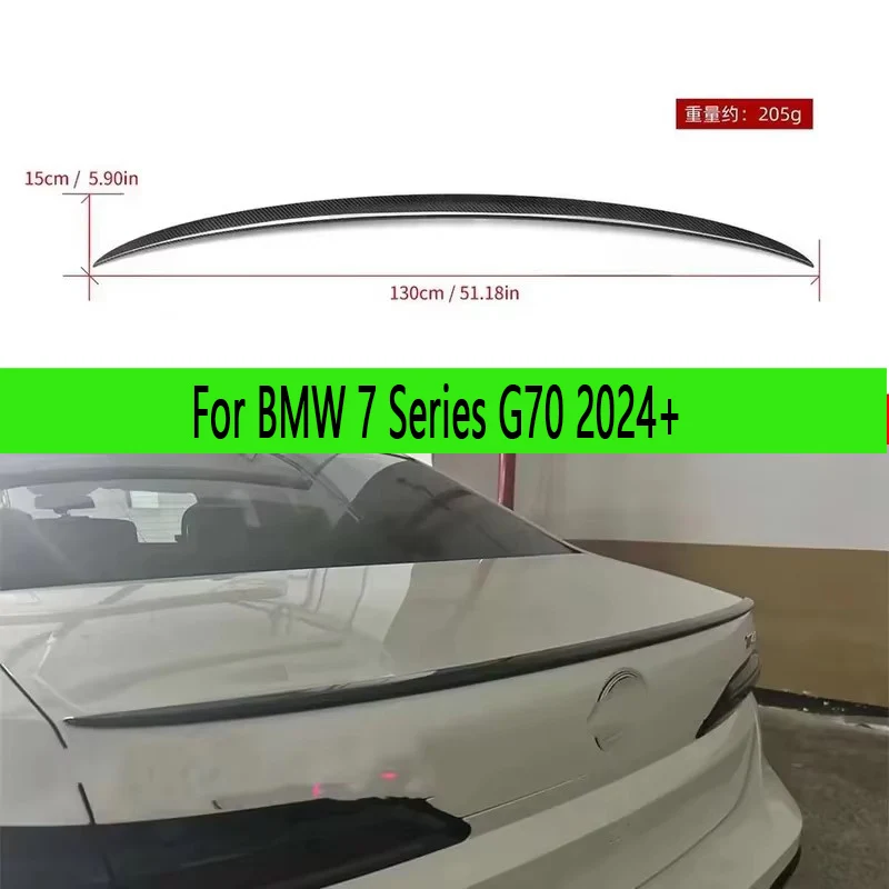 

For BMW 7 Series G70 2024+ MP Style Carbon Fiber Tail fins Rear Trunk Spoiler Guide Wing Rear Wing Car Trunk Diverter body kit