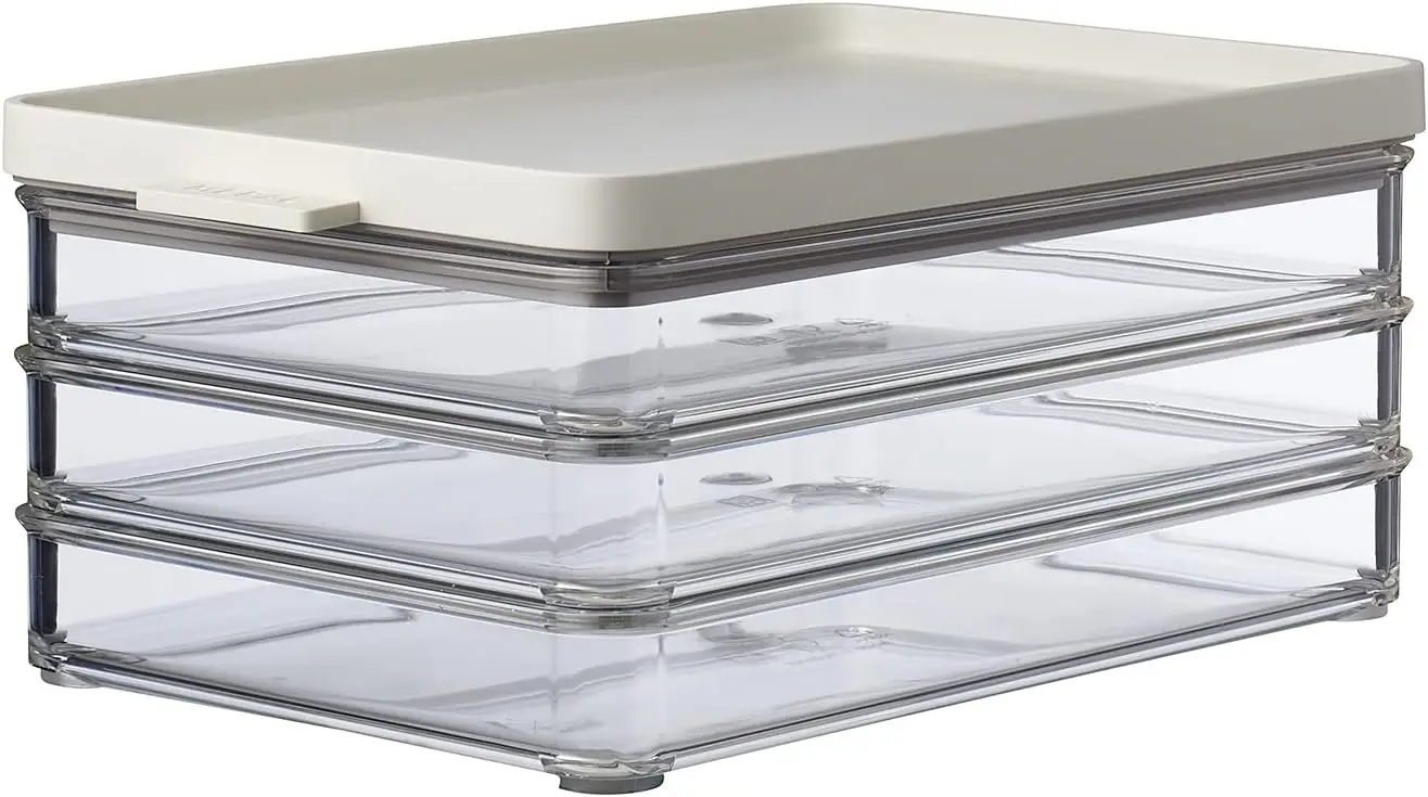 

3-Piece Stackable Food Storage Containers, 17oz/500ml, BPA-Free, Ideal for Cold Cuts and Cheese