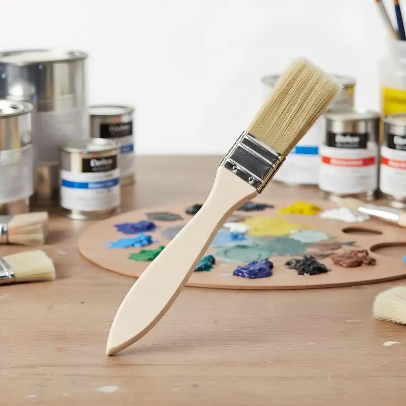 10 قطعة فرشاة طلاء صغيرة مناسبة للرسم اليدوي الفني الصباغة الورنيش الغراء تطبيق مقبض خشبي إصلاح داخلي/خارجي #5