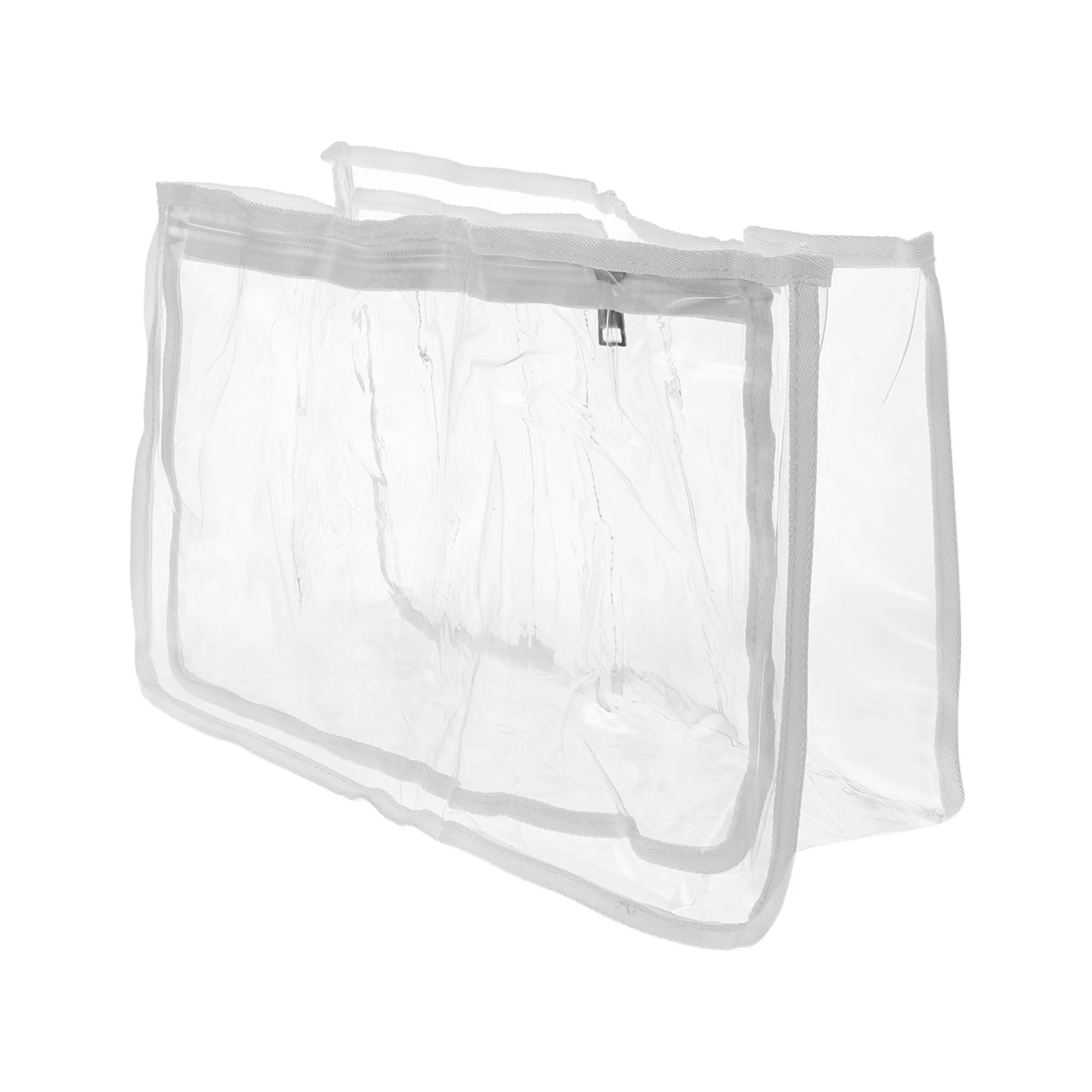 حقيبة الشاطئ سميكة مقسم PVC منظم واضح السفر مخزن للمكياج سعة كبيرة حمل حقيبة لرحلات الشاطئ التخييم