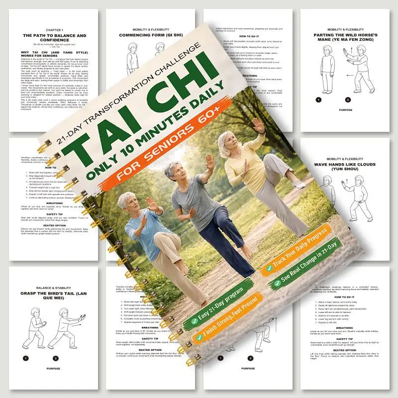 Senior Wellness with Tai Ji 21 Day 10 Min Daily Exercise Program for Enhanced Life Quality