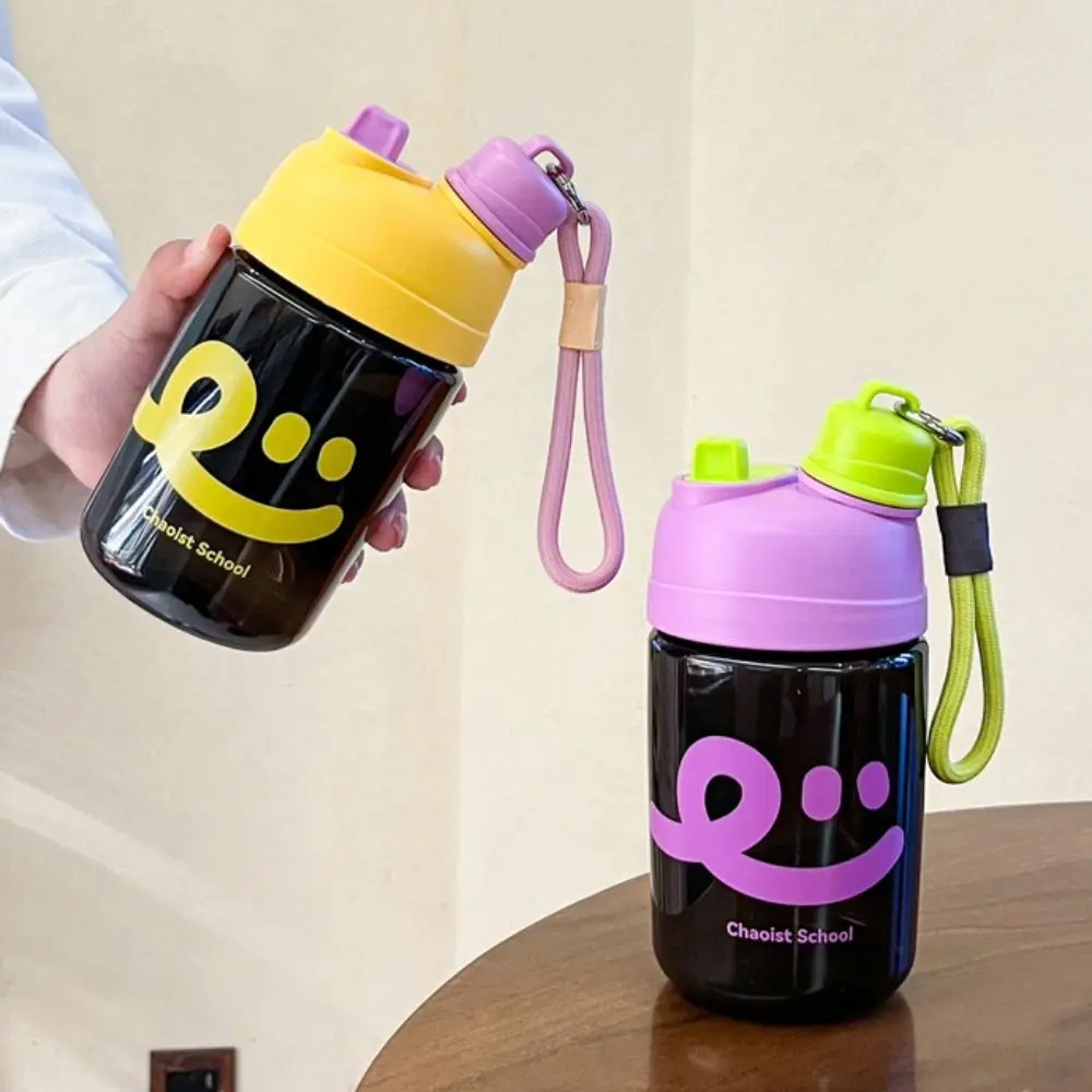 500ml Drinking Water Bottle with Straw Leak-proof Portable Sport Tea Cup Large Capacity High Temperature Resistance