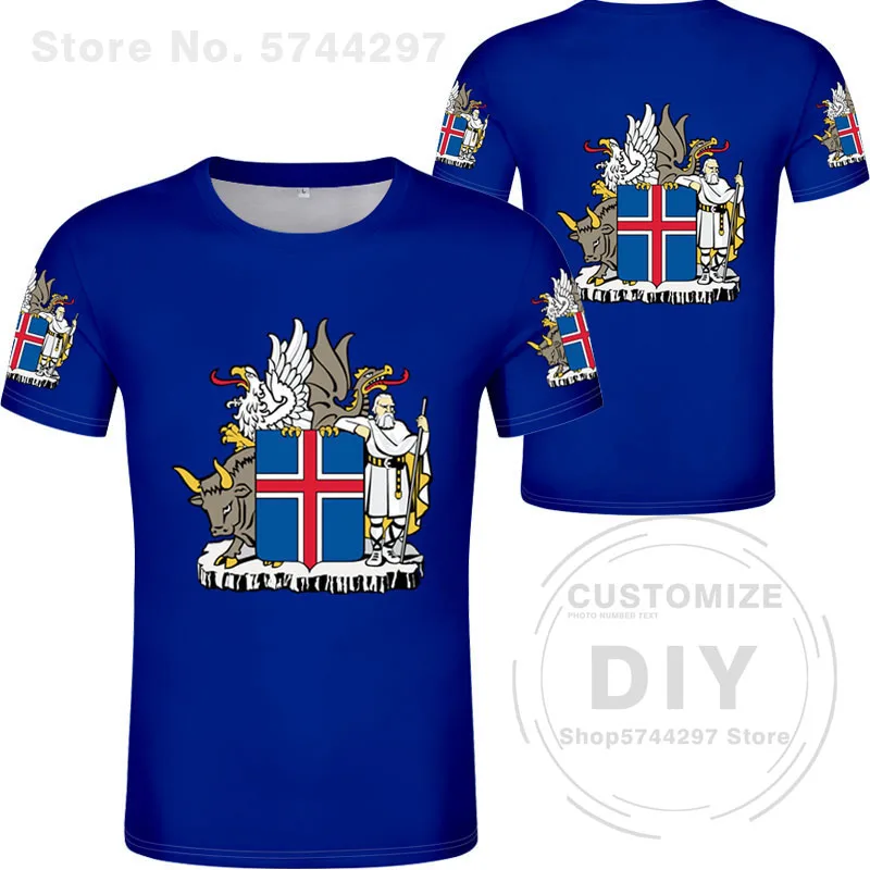 Iceland T Shirt Diy Free Custom Name Number Isl T-shirt Nation Flag Is Icelandair Icelandic Country College Print Photo Clothing