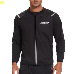 LAZAWG-Chaqueta de Sauna para hombre, Top de manga larga para perder peso, quema de grasa, sudoración rápida, moldeador corporal, ropa deportiva térmica fina