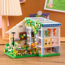 Flower House Fairy Tale Town Building Blocks Toys DIY Mini Blocks Children's Educational Toy for Girls Boys Gifts Kids Toys