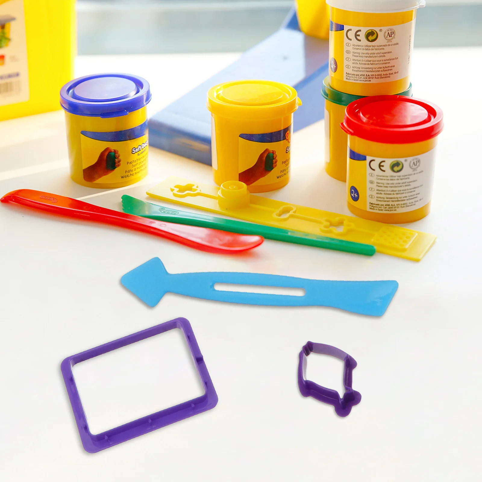 32 stücke Farbe Ton Kinder Pädagogisches Diy Plastilin Formen Set Dreieckige Kreisförmige Formen Kinder Manuelle Kunst Handwerk Kit Spaß Lernen