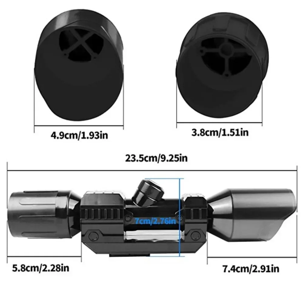 Mirino nero da 2 pezzi per attacco per pistole giocattolo Nerf con accessorio di puntamento per reticolo per modificare il giocattolo regalo per bambini e bambine