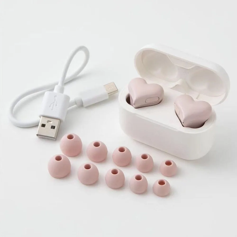 Bluetooth Wireless Headphones Heart Shaped Earphones Woman Headset High Quality In Ear Earbuds Girl Gift