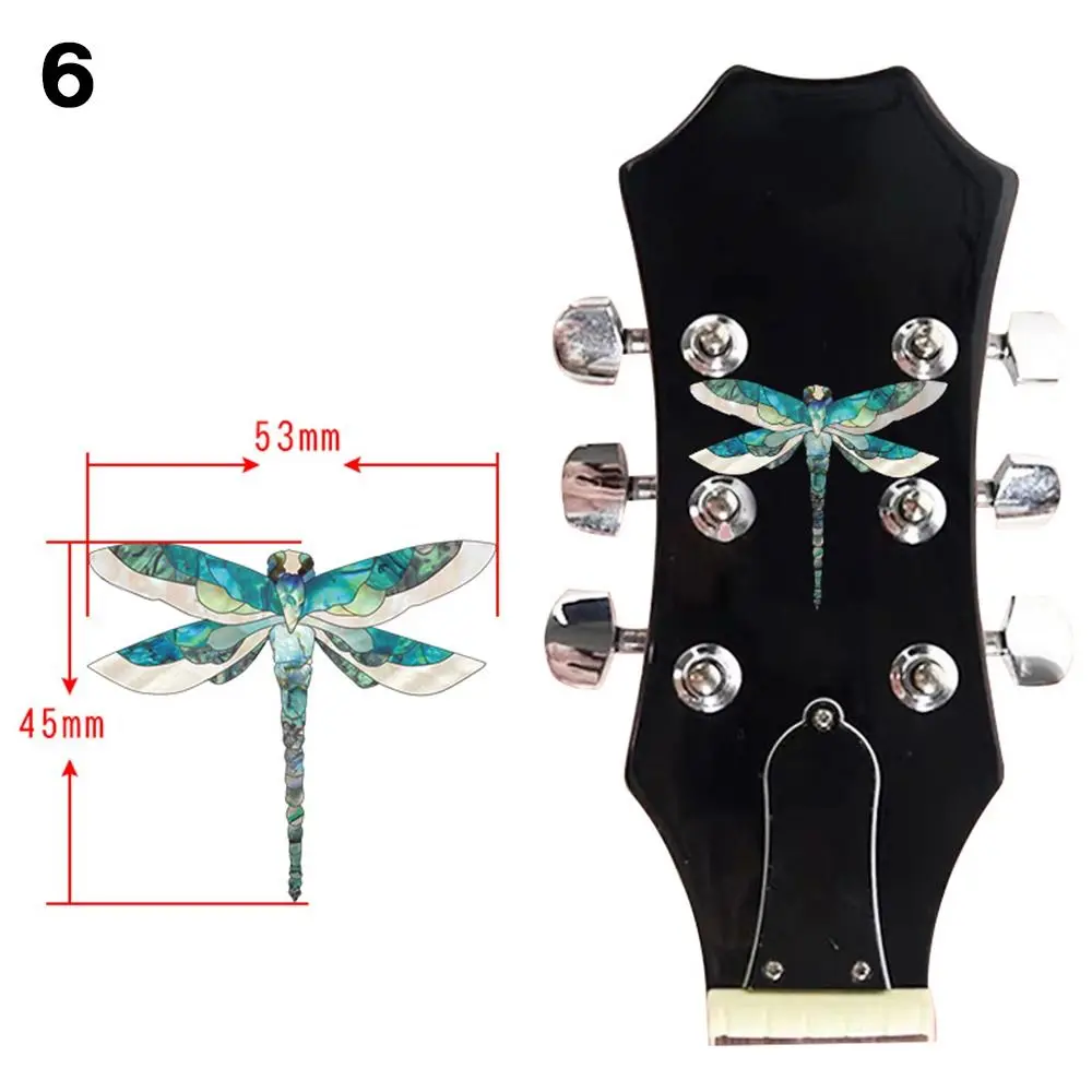 10 Styles Guitar Accessories DIY Personalise Guitar Neck Sticker Guitar Head Stickers Bass Body Decals Guitar Headstock Decal