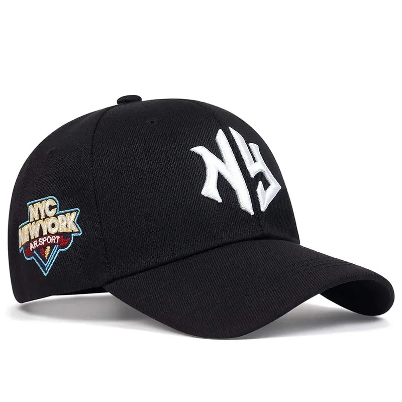 Modne litery NEW York haftowane czapki hip-hopowe na zewnątrz regulowane baseballówka w stylu Casual czapki kapelusz przeciwsłoneczny