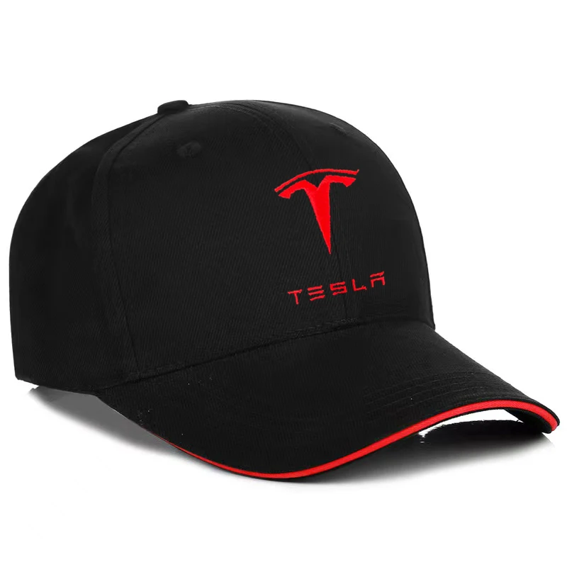 For Tesla Model 3 Model Y S X Car Pure Cotton Breathable Embroidery Casual Baseball Caps Sunscreen Hat