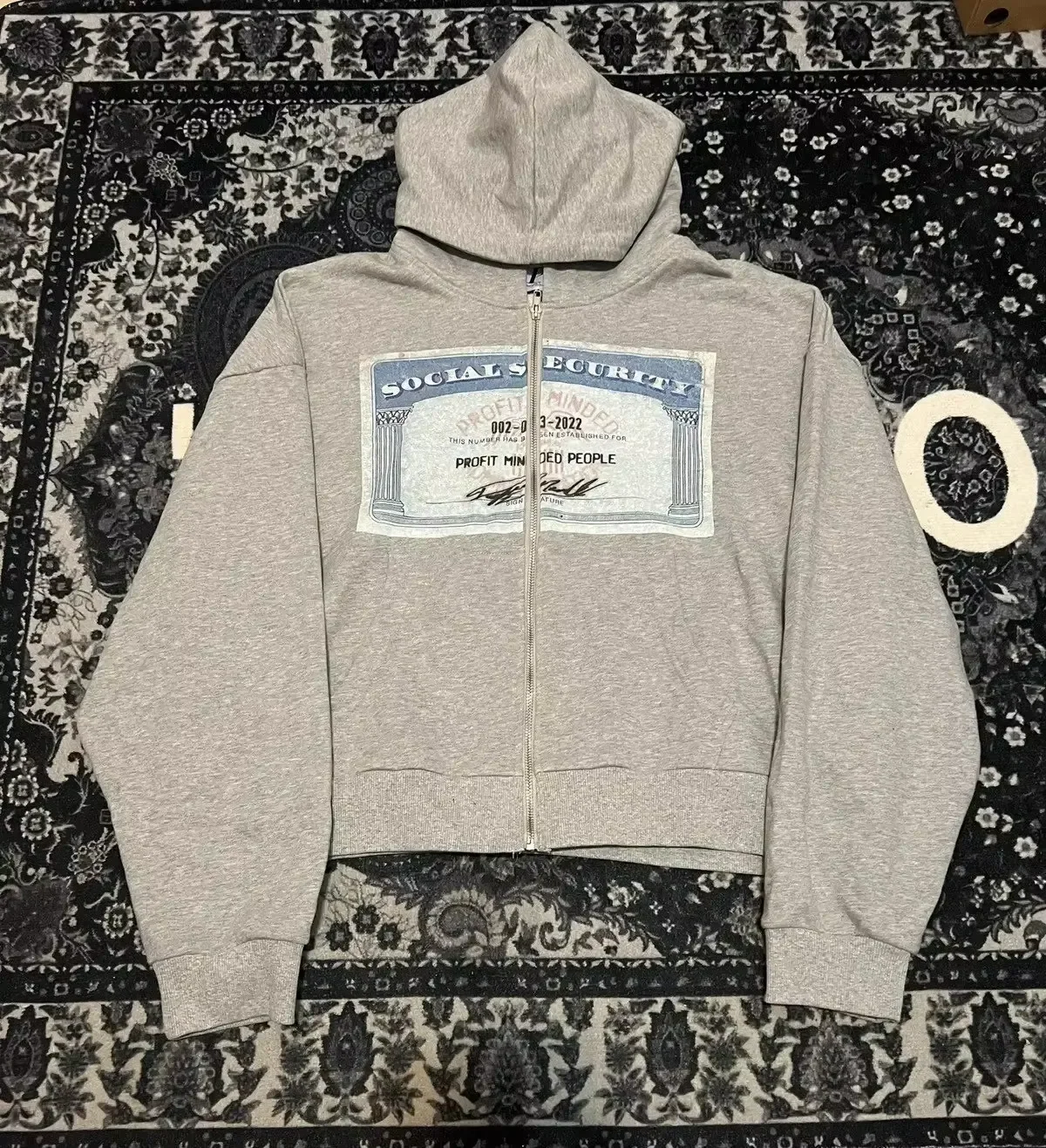2026 Autumn And Winter Y2K Retro Neutral Printed Hoodie Y2K Men's Street Wear Open Collar Woolen Sweater Zipper Long Sleeve