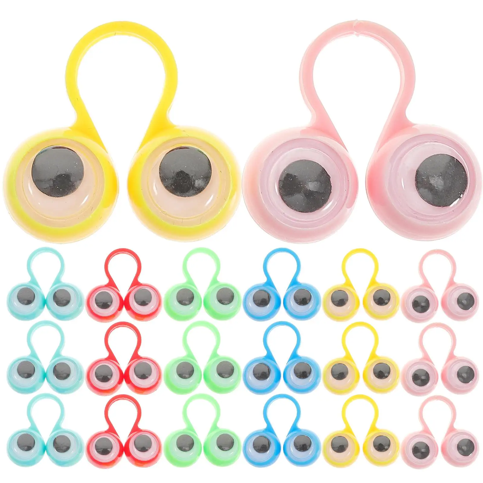 25 Pcs Eye Ring Interactive Kids Toy Small Toys Puzzle Novel Finger Plastic Plaything Eyes Child for