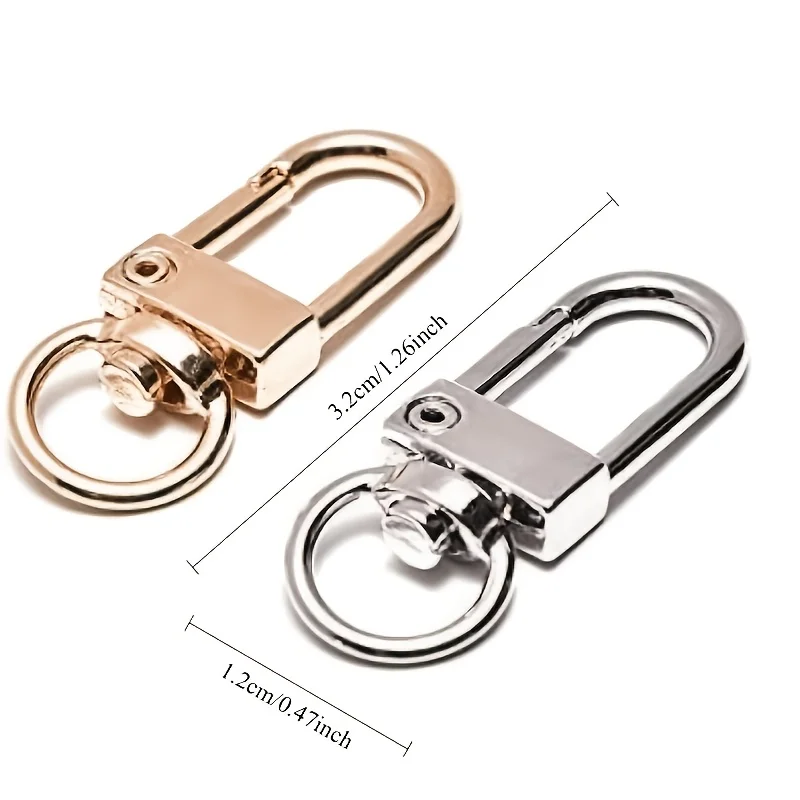 9pcs Multi-Purpose Swivel Lobster Clasps, Keychain Accessories, Rotating Spring Clasps, Spring Keychain Hooks,