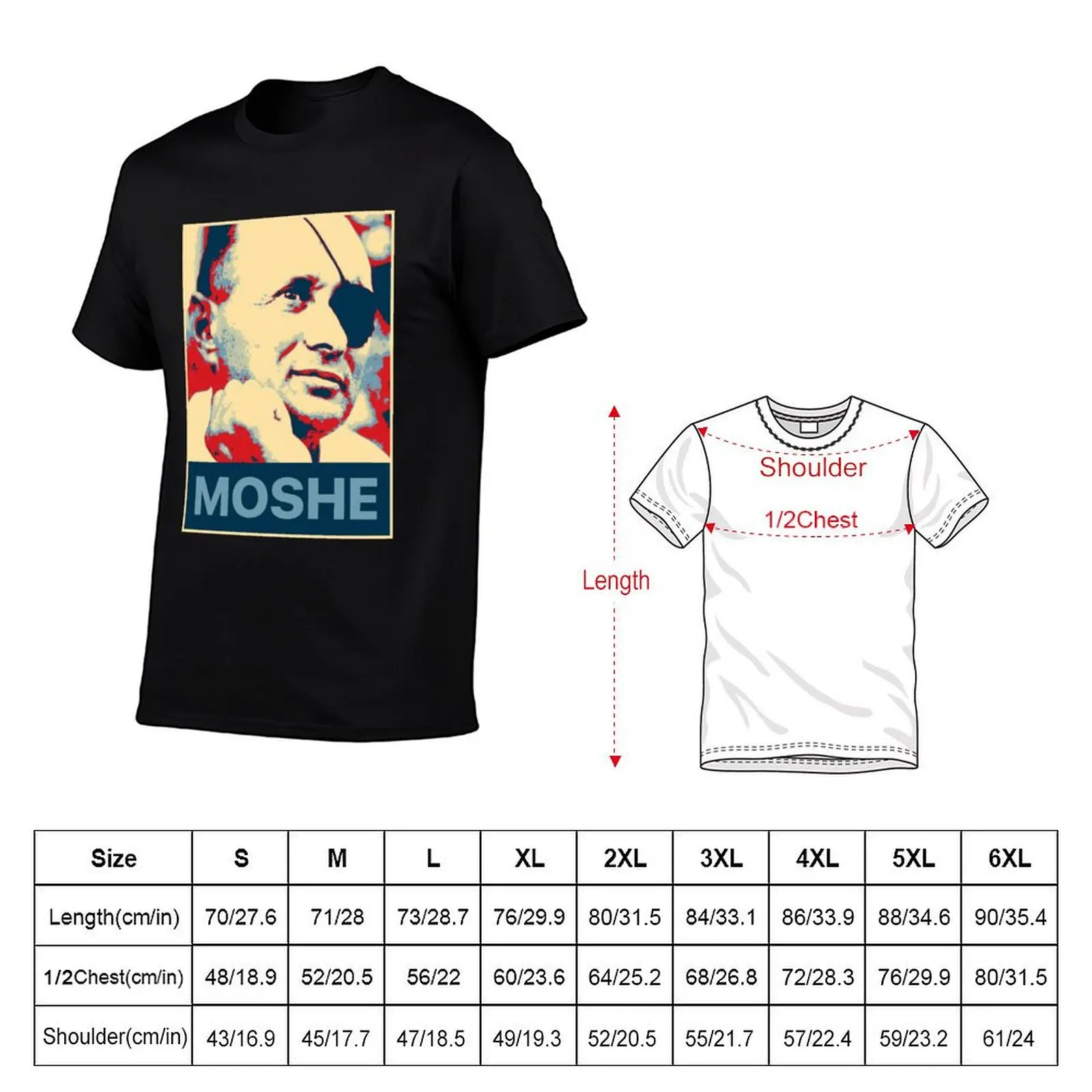 Moshe Dayan T-Shirt tees Anime t-shirt kawaii clothes korean fashion t shirt men