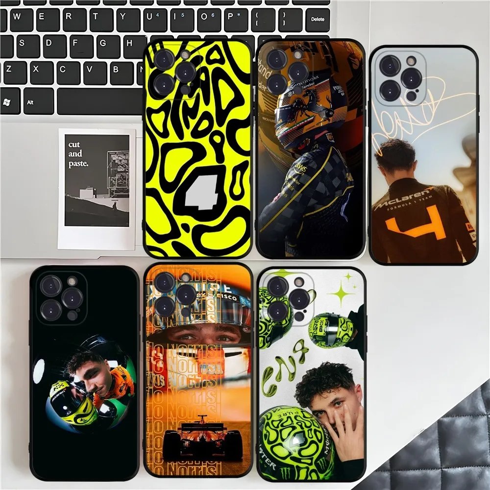 F1 Formula 1 L-Lando Norris Phone Case For iPhone 15 14 11 12 13 Mini Pro XS Max Cover 6 7 8 Plus X XR SE 2020 Funda Shell