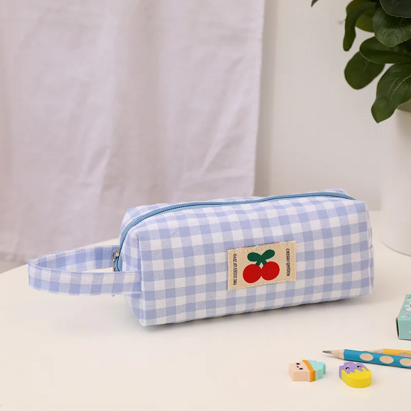 Tablica kredowa z haftem przenośna torba na artykuły papiernicze o dużej pojemności długopisy Kawaii kobiety dziewczęta kosmetyczki przybory szkolne