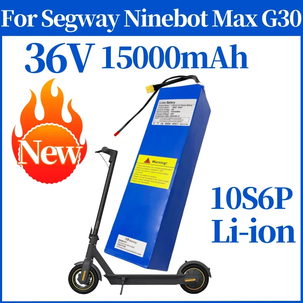 36V 15000mAh 18650 Lithium-ion Battery Pack 540Wh for Segway Ninebot MAX G30 Electric Scooter Battery